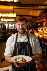 Jugged Hare Monkfish, Isle of Wight tomatoes, leeks, vinaigrette